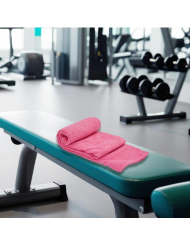 Ręcznik szybkoschnący z workiem do przechowywania sportowy 80x40cm dunlop różowy