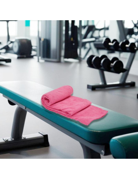Ręcznik szybkoschnący z workiem do przechowywania sportowy 80x40cm dunlop różowy