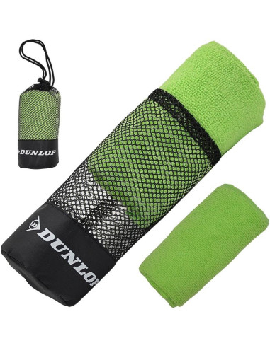 Ręcznik szybkoschnący z workiem do przechowywania sportowy 80x40cm dunlop zielony