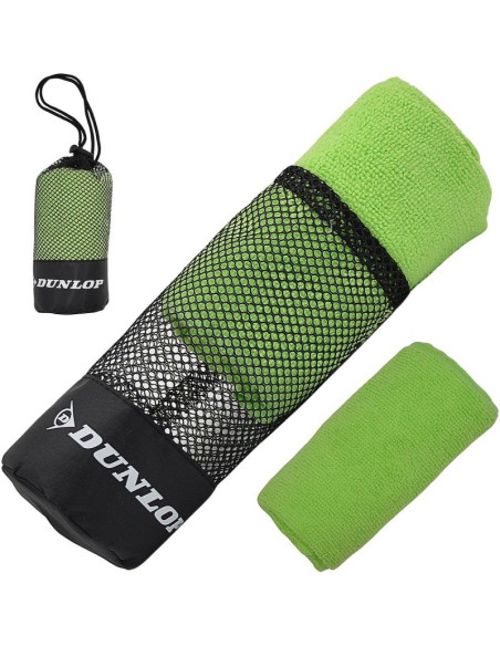 Ręcznik szybkoschnący z workiem do przechowywania sportowy 80x40cm dunlop zielony