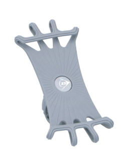 Uchwyt rowerowy silikonowy na telefon dunlop obracany 360 szary