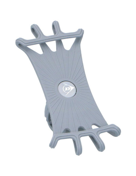 Uchwyt rowerowy silikonowy na telefon dunlop obracany 360 szary