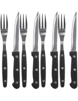 Sztućce nóż i widelec do steków 8 elementów
