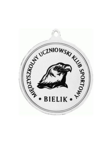 Medal srebrny- biegi - medal stalowy grawerowany laserem- rmi