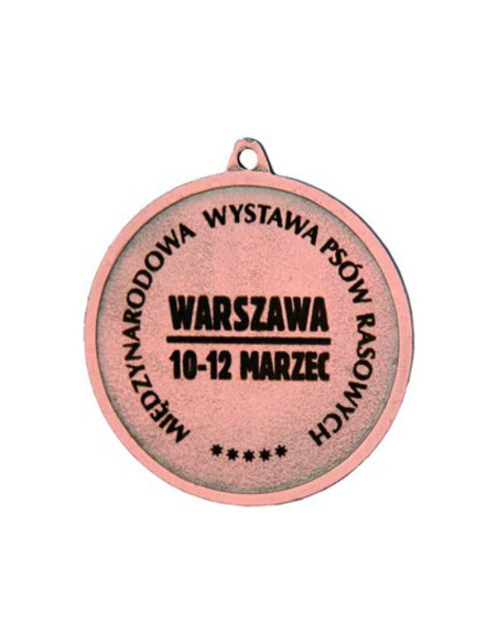 Medal brązowy z miejscem na emblemat 25 mm - medal stalowy grawerowany laserem- rmi