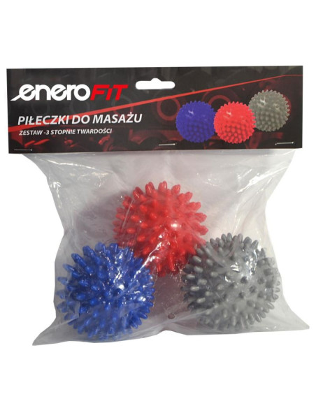 Piłeczki jeżyki do masażu 7cm kpl 3szt enero fit