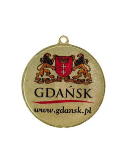 Medal złoty z miejscem na emblemat 25 mm - medal stalowy z nadrukiem luxor jet 2