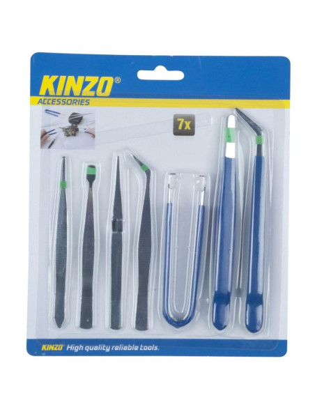 Pęsety zestaw 7 szt kinzo