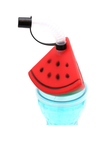 Bidon butelka sportowa ze słomką 500ml niebieski excellent houseware