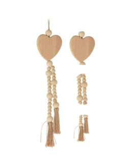 Zawieszka dekoracyjna boho eco natura drewniana serce