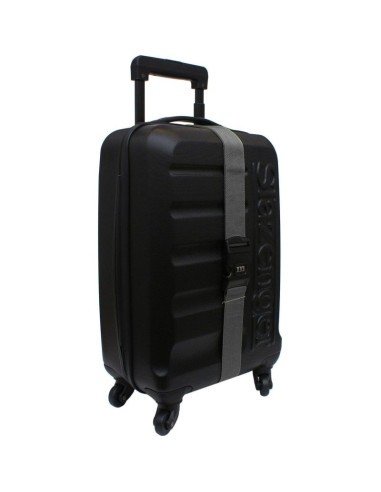 Uniwersalny pas zabezpieczający do walizki spinający 180x5cm na szyfr proworld szary