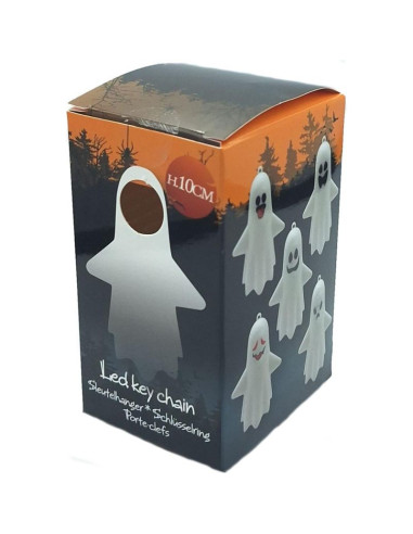 Zawieszka breloczek dekoracyjny duch led czerwone oczy