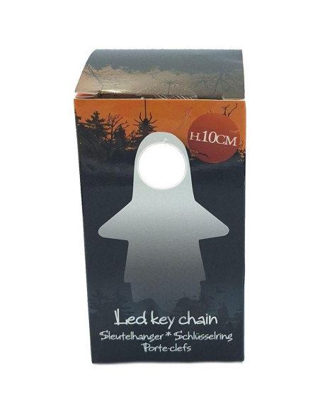 Zawieszka breloczek dekoracyjny duch led czerwone oczy