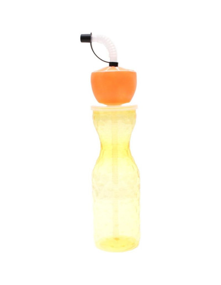Bidon butelka sportowa ze słomką 500 ml żółty excellent houseware