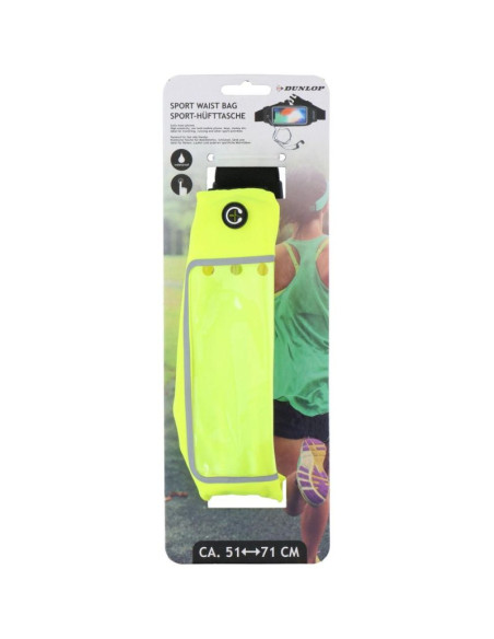 Sportowa wodoszczelna saszetka nerka do biegania okienko na telefon dunlop żółty