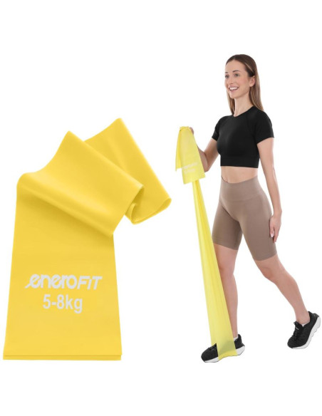 Taśma treningowa do ćwiczeń pilates 2000x150x0,25mm 5-8kg żółta