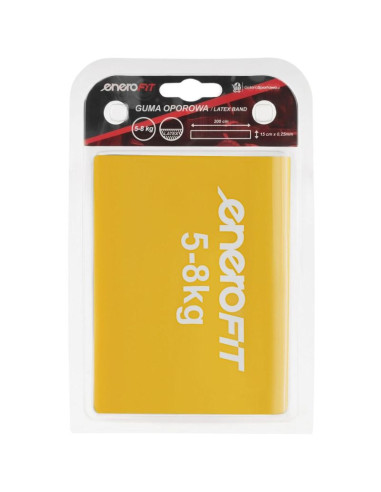 Taśma treningowa do ćwiczeń pilates 2000x150x0,25mm 5-8kg żółta