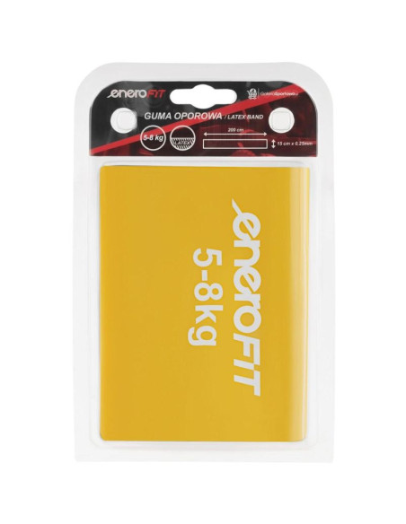 Taśma treningowa do ćwiczeń pilates 2000x150x0,25mm 5-8kg żółta
