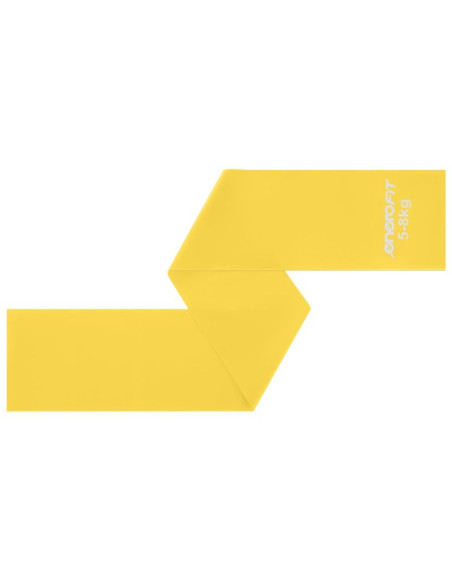 Taśma treningowa do ćwiczeń pilates 2000x150x0,25mm 5-8kg żółta