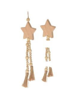 Zawieszka dekoracyjna boho eco natura drewniana gwiazda
