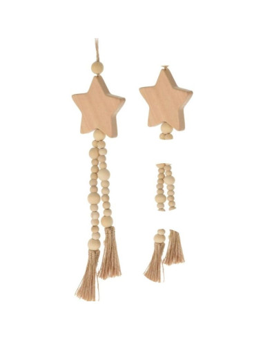 Zawieszka dekoracyjna boho eco natura drewniana gwiazda