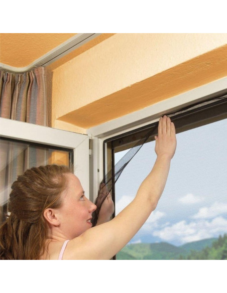 Moskitiera okno 150x180 biała poliester+taśma rzep