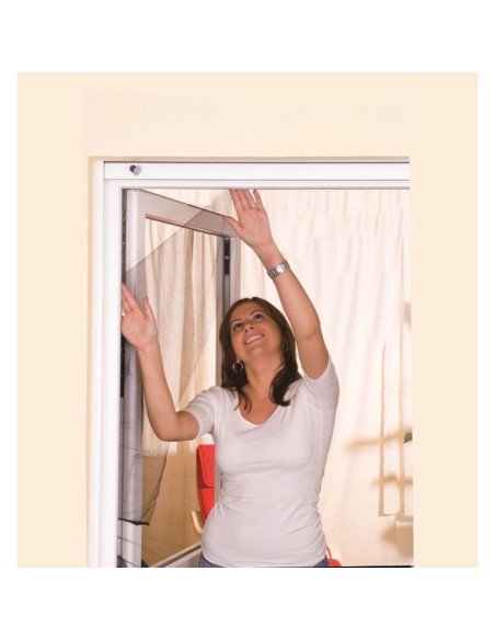 Moskitiera okno 150x180 biała poliester+taśma rzep