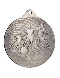 Medal metalowy piłka nożna fi 70 mmc3070 - srebrny