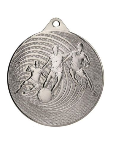 Medal metalowy piłka nożna fi 70 mmc3070 - srebrny