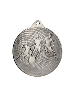 Medal metalowy piłka nożna fi 70 mmc3070 - srebrny 2