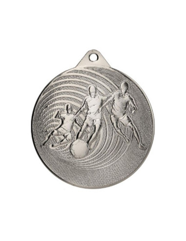 Medal metalowy piłka nożna fi 70 mmc3070 - srebrny