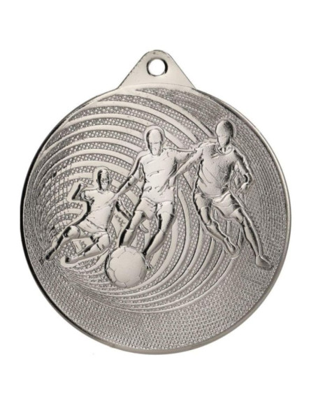 Medal metalowy piłka nożna fi 70 mmc3070 - srebrny
