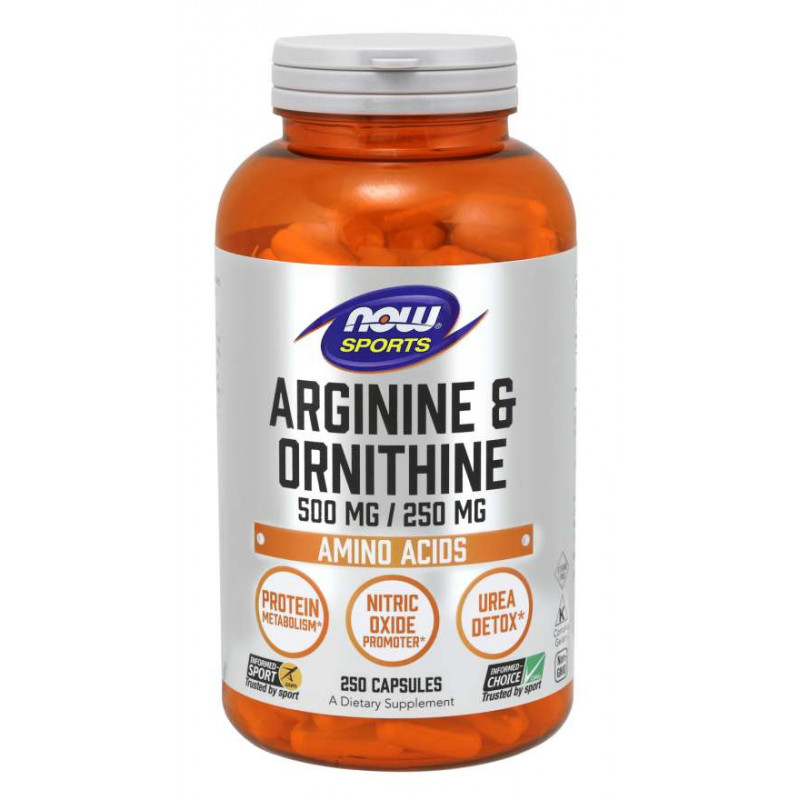 L-Arginina 500 mg + L-Ornityna 250 mg (250 kaps.)