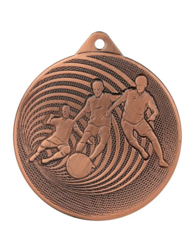 Medal metalowy piłka nożna fi 70 mmc3070 - brąz