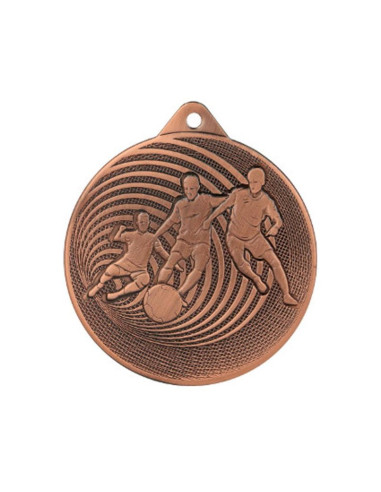 Medal metalowy piłka nożna fi 70 mmc3070 - brąz