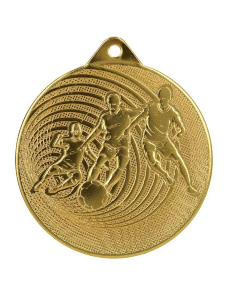 Medal metalowy piłka nożna fi 70 mmc3070 - złoto