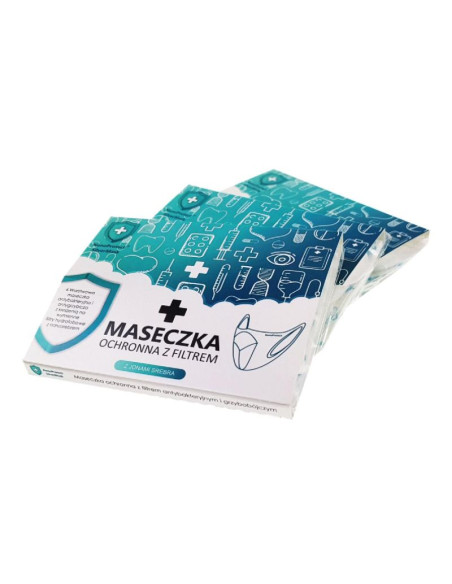Maseczka ochronna 4-warstwowa z wymiennym filtrem