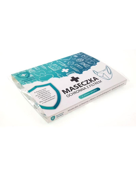 Maseczka ochronna 4-warstwowa z wymiennym filtrem