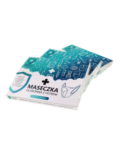 Maseczka ochronna 4-warstwowa z wymiennym filtrem