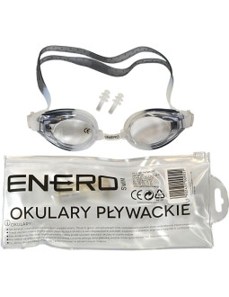 Okularki pływackie z zatyczkami enero czarne 2