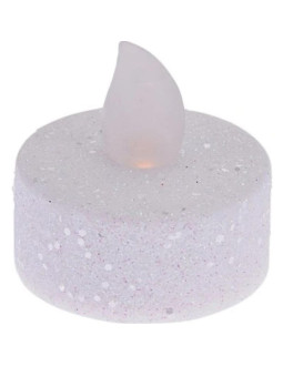 Zestaw 3 świeczek tea light led z brokatem 2