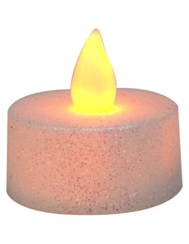 Zestaw 3 świeczek tea light led z brokatem