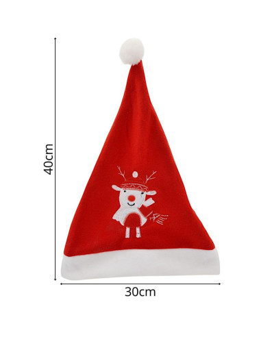 Czapka mikołaja klasyczna 30x40cm renifer