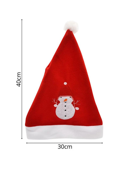 Czapka mikołaja klasyczna 30x40cm bałwan