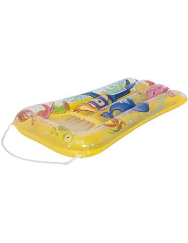 Materac plażowy z okienkiem podwodny świat 74x48cm 37591 - żółty