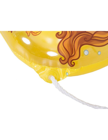 Materac plażowy z okienkiem podwodny świat 74x48cm 37591 - żółty