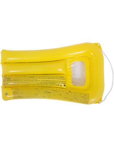 Materac plażowy z okienkiem podwodny świat 74x48cm 37591 - żółty
