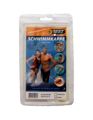 Czepek silikon junior czerwony best sporting