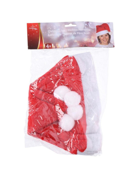 Czapka mikołaja - zestaw 4szt