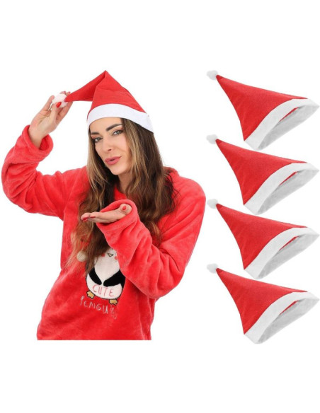 Czapka mikołaja - zestaw 4szt